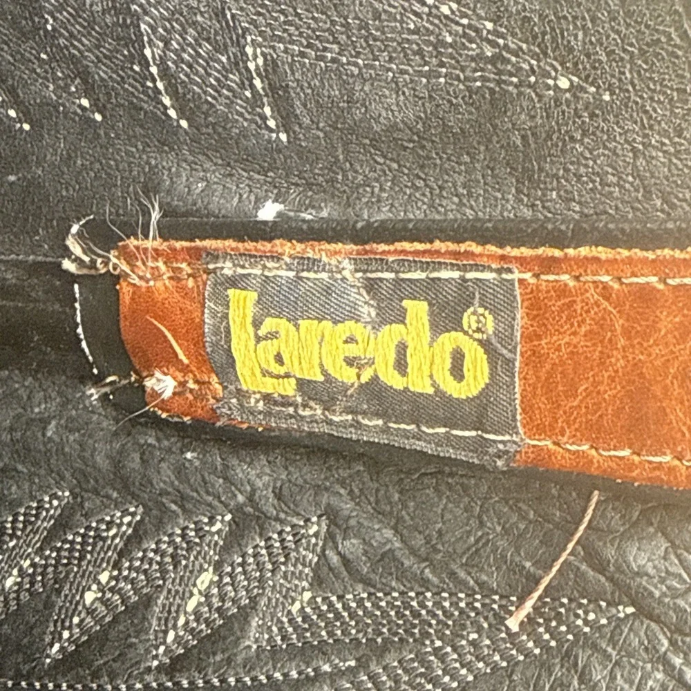 LAREDO Mens 10D Western Dress / Casual Boots Brown And Black Pull On Pointed Toe